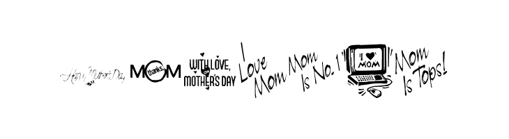 KR Mother's Day Dings  Free Fonts Download