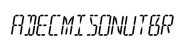 LED 16 Segment 2 Italic  Free Fonts Download