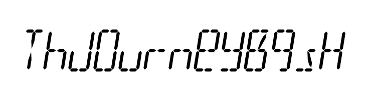 LED 16 Segment 2 Italic  Free Fonts Download