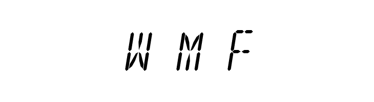 LED 16 Segment 2 Italic  Free Fonts Download