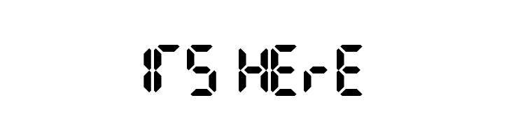 LCD AT&T Phone Time/Date  Free Fonts Download