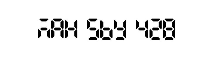 LCD AT&T Phone Time/Date  Free Fonts Download