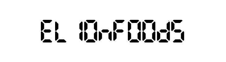 LCD AT&T Phone Time/Date  Free Fonts Download