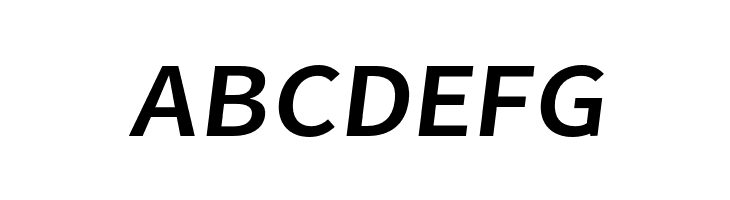 ABCDEFG Falling Sky Extended Oblique Font