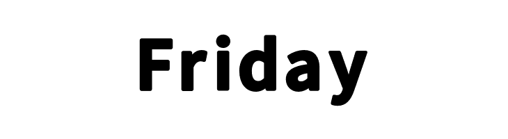 Friday Falling Sky Black Font