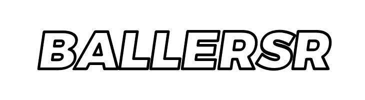 Trueno Black Outline Italic  Free Fonts Download
