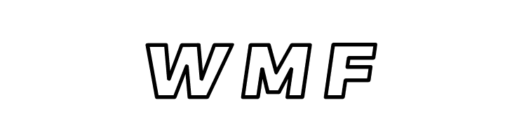 Trueno Black Outline Italic  Free Fonts Download