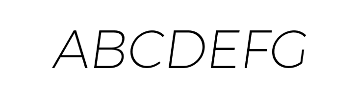 Trueno UltraLight Italic  Free Fonts Download