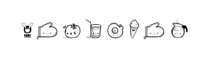 Kawaii Food II  Free Fonts Download