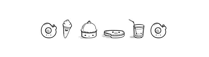 Kawaii Food II  Free Fonts Download