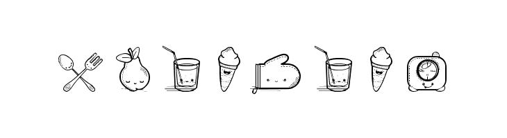 Kawaii Food II  Free Fonts Download