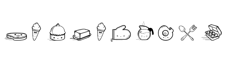 Kawaii Food II  Free Fonts Download