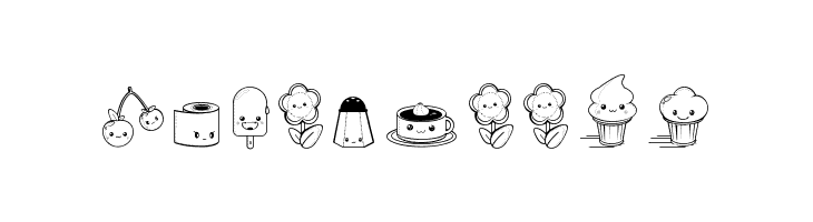 Kawaii Food Font  Free Fonts Download