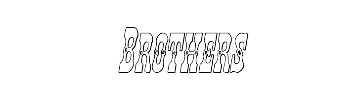 Younger Brothers 3D Italic  Free Fonts Download