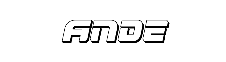 Renegado 3D Italic  Free Fonts Download