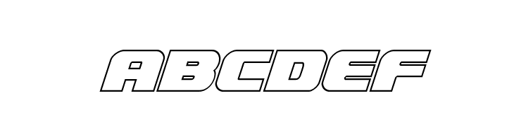 Federal Escort Outline Italic  Free Fonts Download