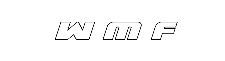 Federal Escort Outline Italic  Free Fonts Download