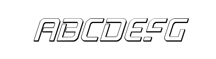 PsYonic VII 3D Italic  Free Fonts Download