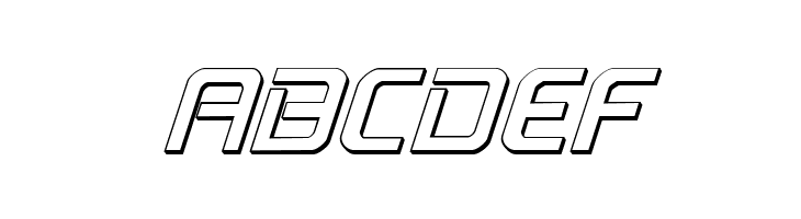 PsYonic VII 3D Italic  Free Fonts Download