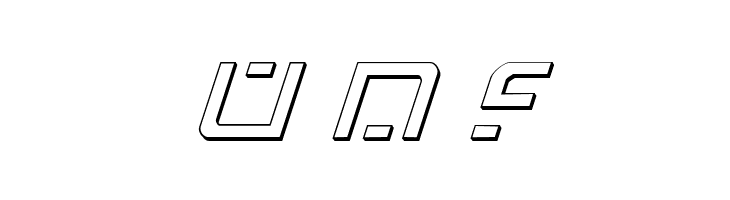 PsYonic VII 3D Italic  Free Fonts Download