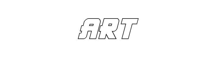 Hong Kong Hustle Outline Italic  Free Fonts Download