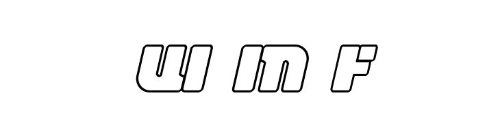 Space Cruiser Outline Italic  Free Fonts Download