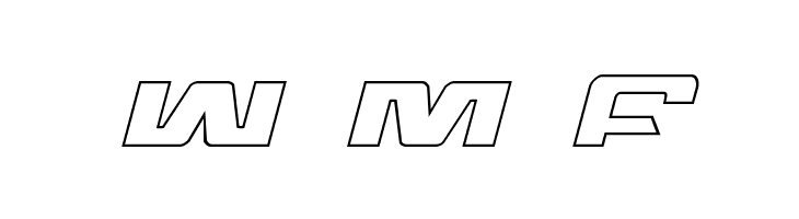 Northstar Outline Italic  Free Fonts Download