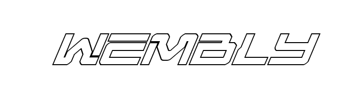 United Planets Outline Italic  Free Fonts Download