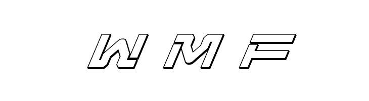 United Planets 3D Italic  Free Fonts Download