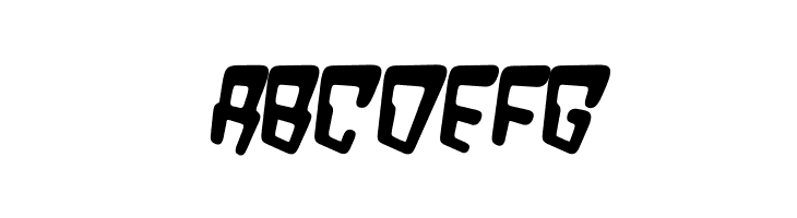ABCDEFG VTC Bad DataTrip Bold Italic Font