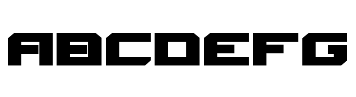 ABCDEFG Gearhead Expanded Font