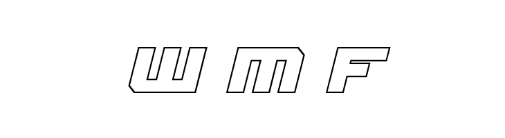 Gearhead Outline Italic  Free Fonts Download