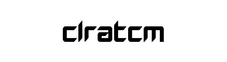 clratcm Hollow Point Font
