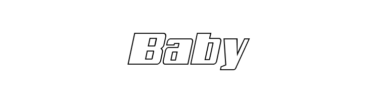 Galactic Storm Outline Italic  Free Fonts Download