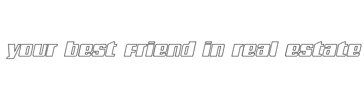 Galactic Storm Outline Italic  Free Fonts Download