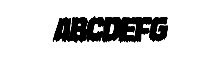 ABCDEFG Marsh Thing Overlap Italic Font