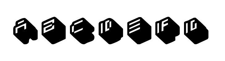 ABCDEFG nippon blocks Font