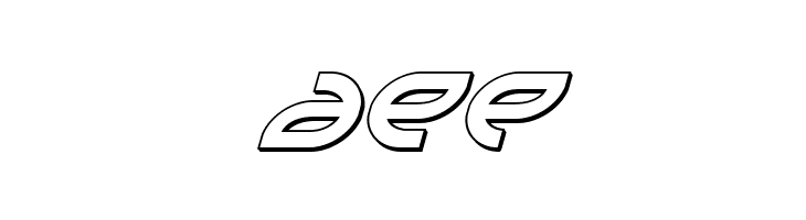 Aetherfox 3D Italic  Free Fonts Download