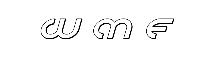 Aetherfox 3D Italic  Free Fonts Download