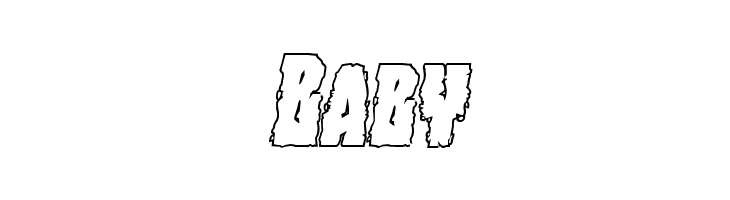 Bog Beast Outline Italic  Free Fonts Download