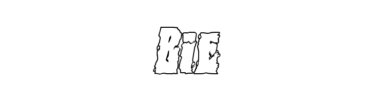 Bog Beast Outline Italic  Free Fonts Download