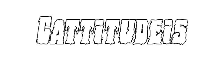 Bog Beast Outline Italic  Free Fonts Download