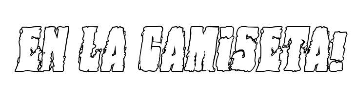 Bog Beast Outline Italic  Free Fonts Download