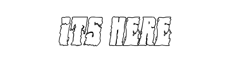 Bog Beast Outline Italic  Free Fonts Download