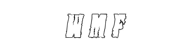 Bog Beast Outline Italic  Free Fonts Download