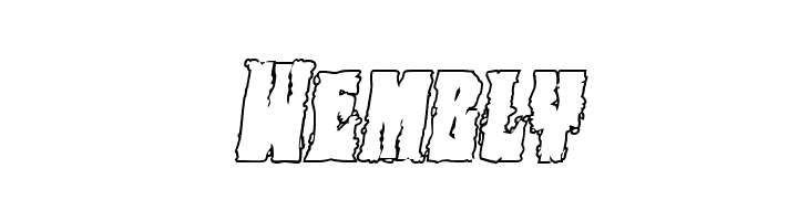 Bog Beast Outline Italic  Free Fonts Download