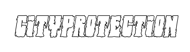 Bog Beast Outline Italic  Free Fonts Download