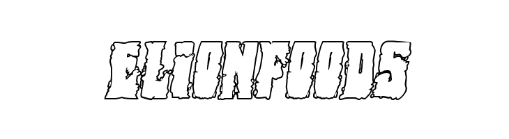Bog Beast Outline Italic  Free Fonts Download