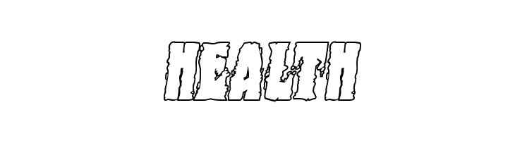 Bog Beast Outline Italic  Free Fonts Download