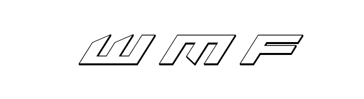 Tarrget 3D Italic  Free Fonts Download